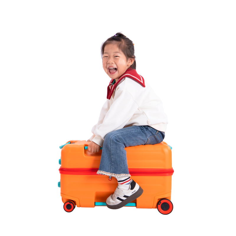Trunkryder - Kids Ride-On Suitcase (Blazing Orange)