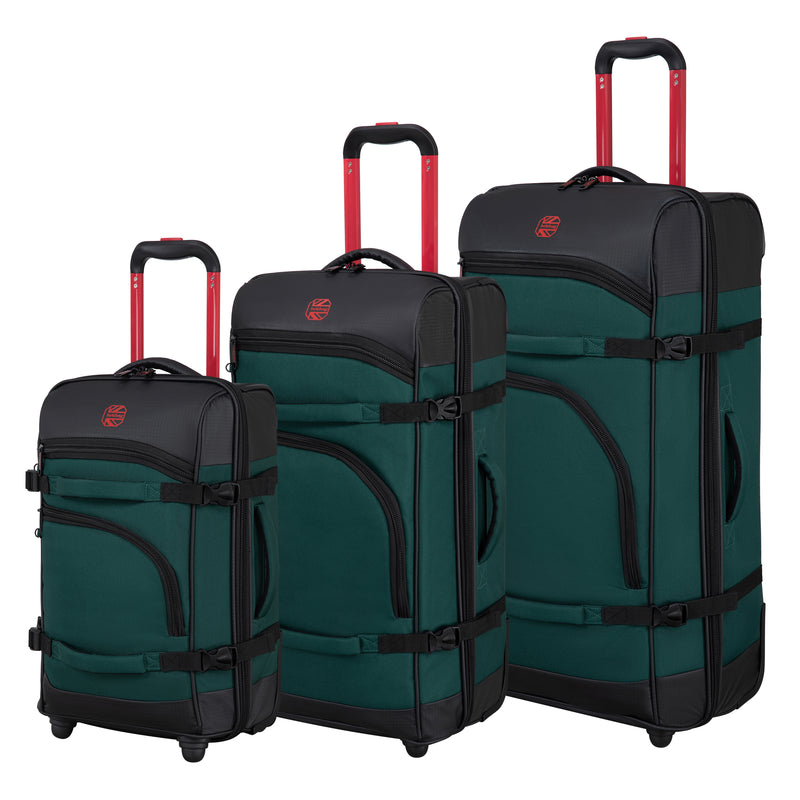 BRITBAG Persevering - 2-Wheel Large Duffle Bag (Rain Forest / Black)