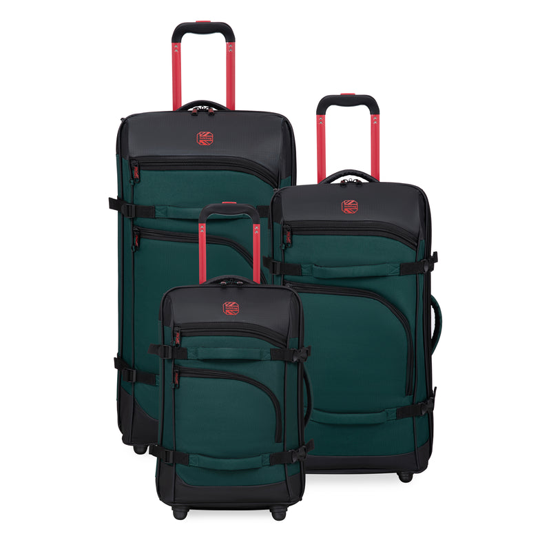BRITBAG Persevering - 2-Wheel Large Duffle Bag (Rain Forest / Black)