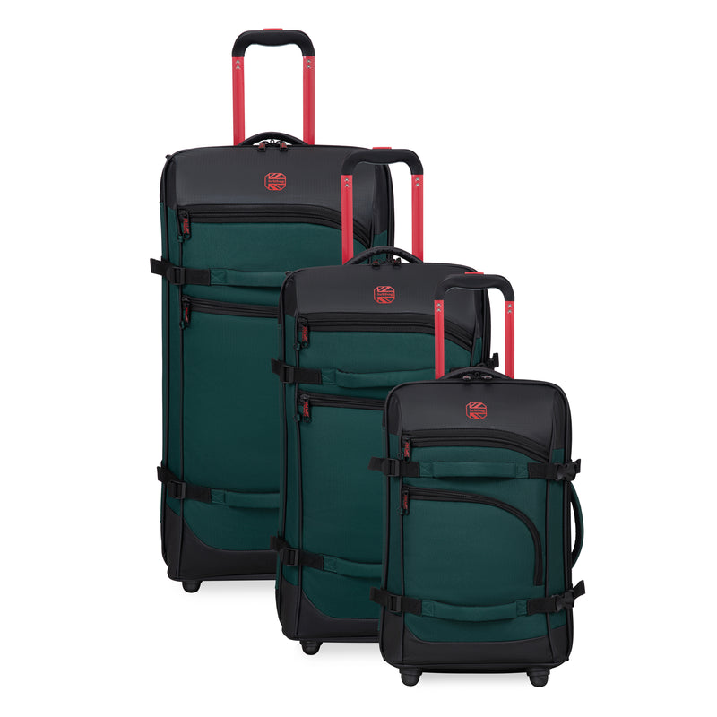 BRITBAG Persevering - 2-Wheel Large Duffle Bag (Rain Forest / Black)
