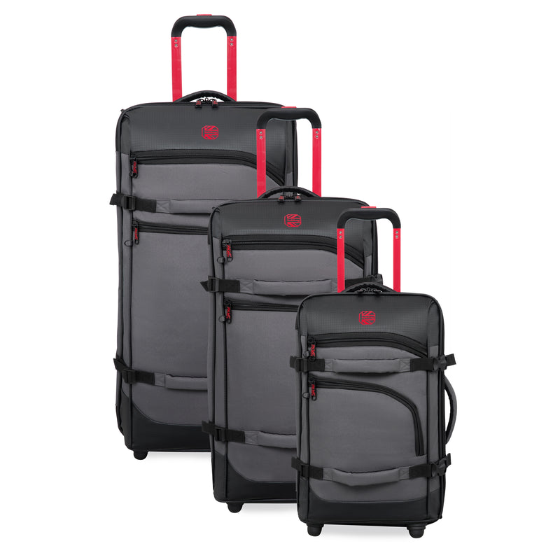 BRITBAG Persevering - 2-Wheel Large Duffle Bag (Charcoal)