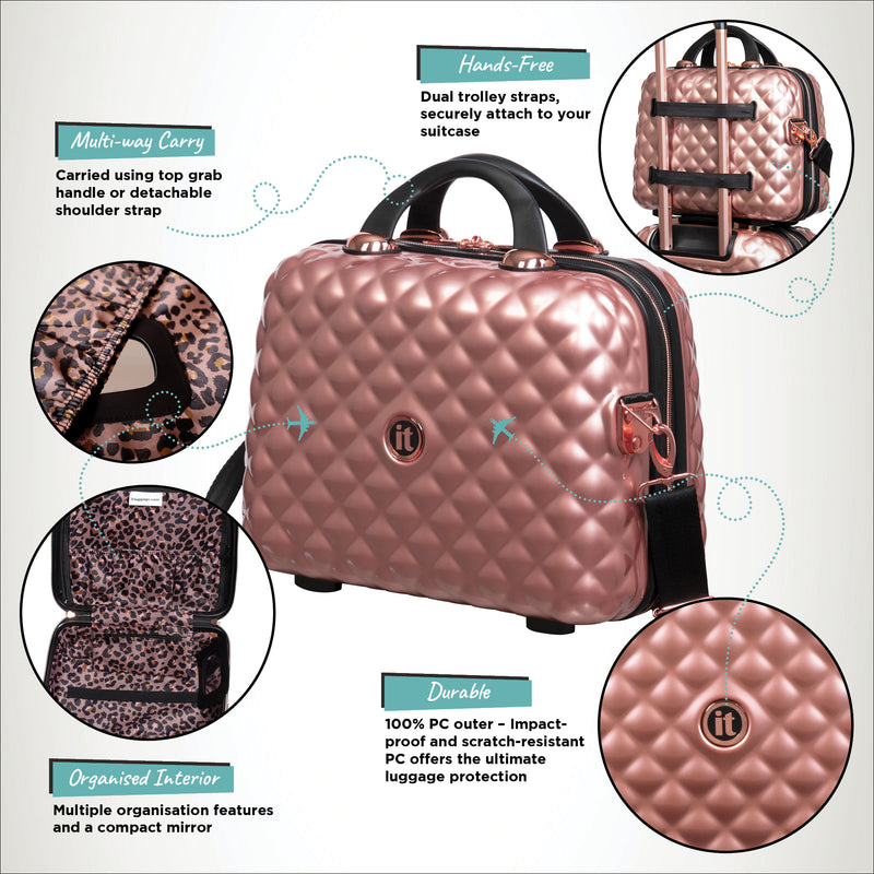Glitzy - Vanity Case (Metallic Rose Gold)