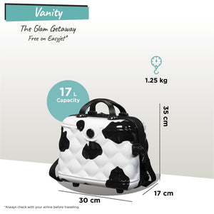 Indulging - Vanity Case (Moo Cow Print)