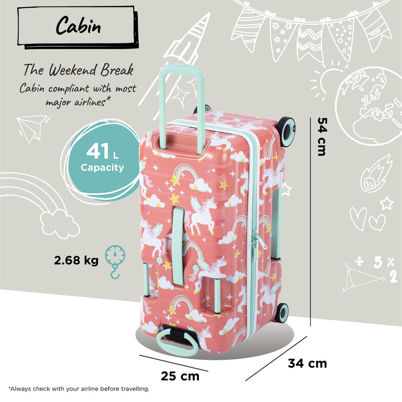 Trunkryder - Kids Ride-On Suitcase (Unicorns)
