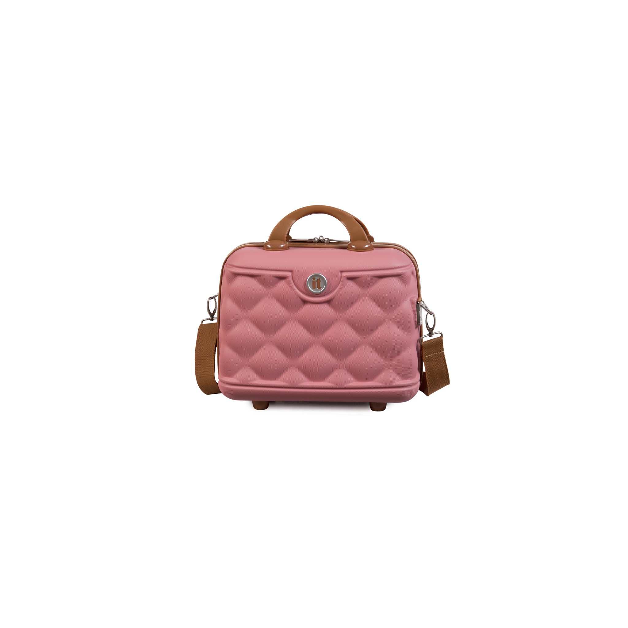 IT Luggage, Bags, It Luggage Indulging Hard Shell Travel Vanity Case  Flamingo Pink