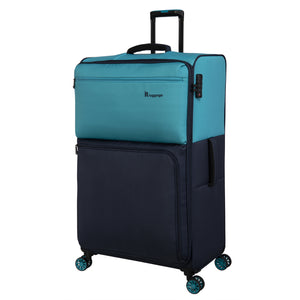 LUCAS Designer Luggage Collection - Expandable 28 Inch Softside Bag -  Durable Large Ultra Lightweight Checked Suitcase with 8-Rolling Spinner  Wheels