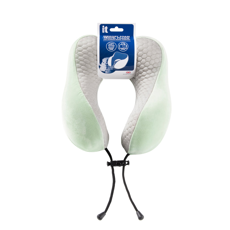 Memory Foam Travel Neck Pillow (Mint)