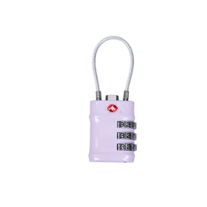 TSA Combination Lock with Steel Cable (Lavender Fog)