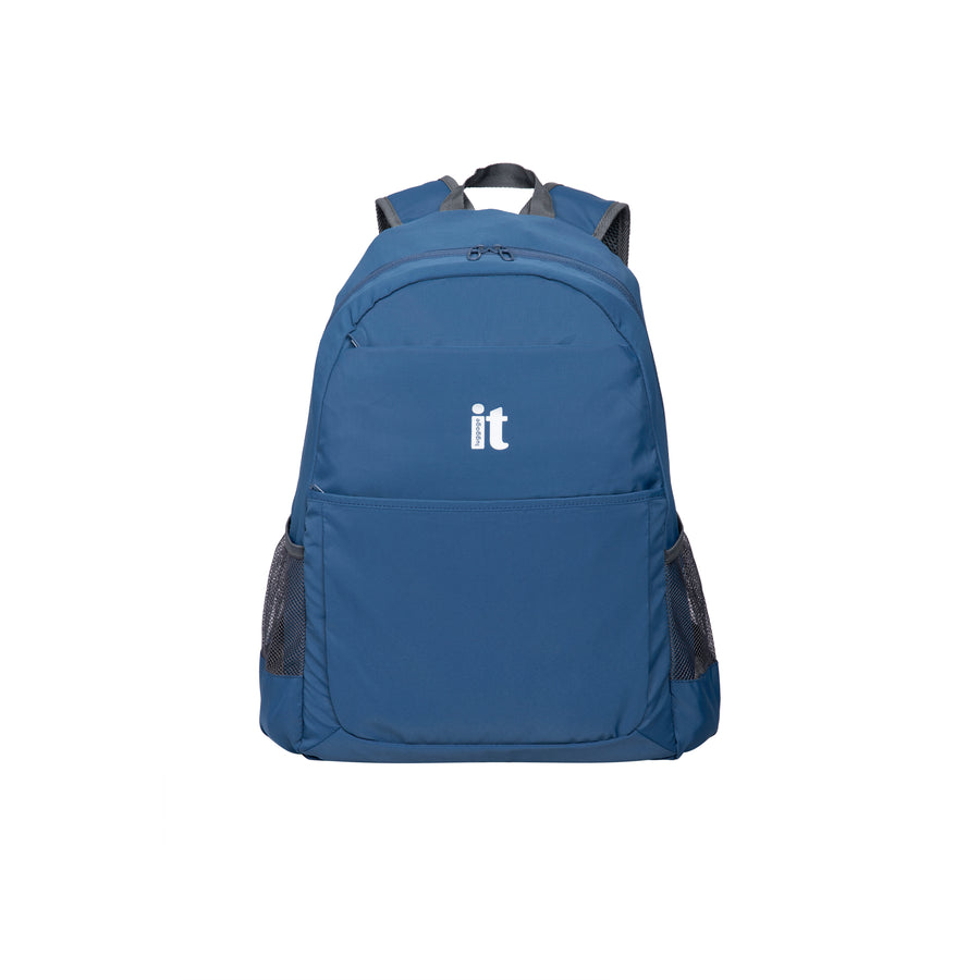 Front Blue Backpack it Luggage | Foldable Backpack (Steel Blue)