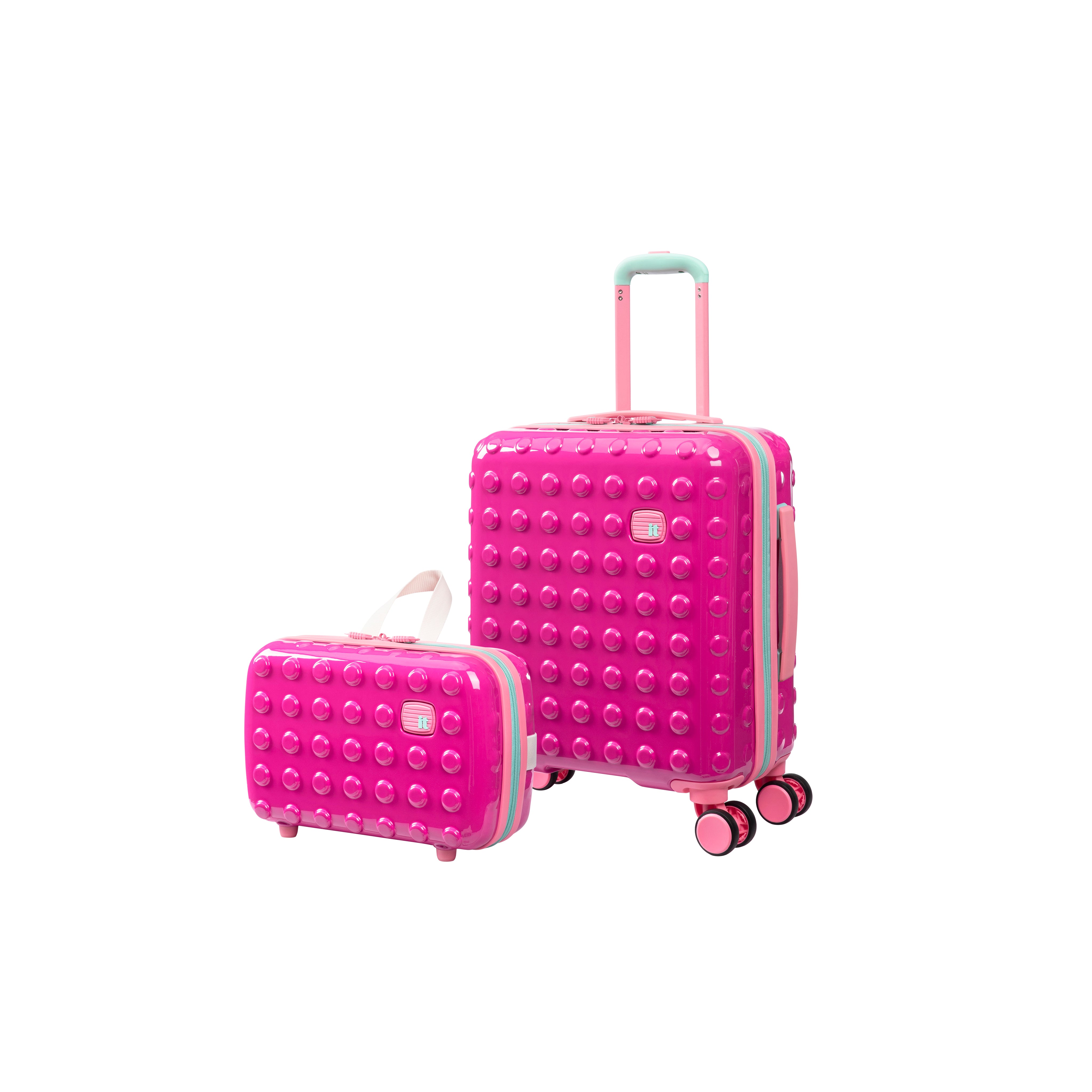 Bobble Set it Luggage | Bobble Bloc - Kids 2pc Set in Raspberry Rose