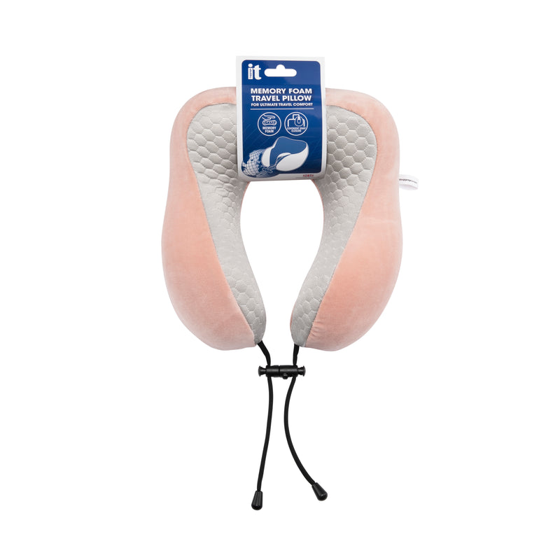 Memory Foam Travel Neck Pillow (Rose)