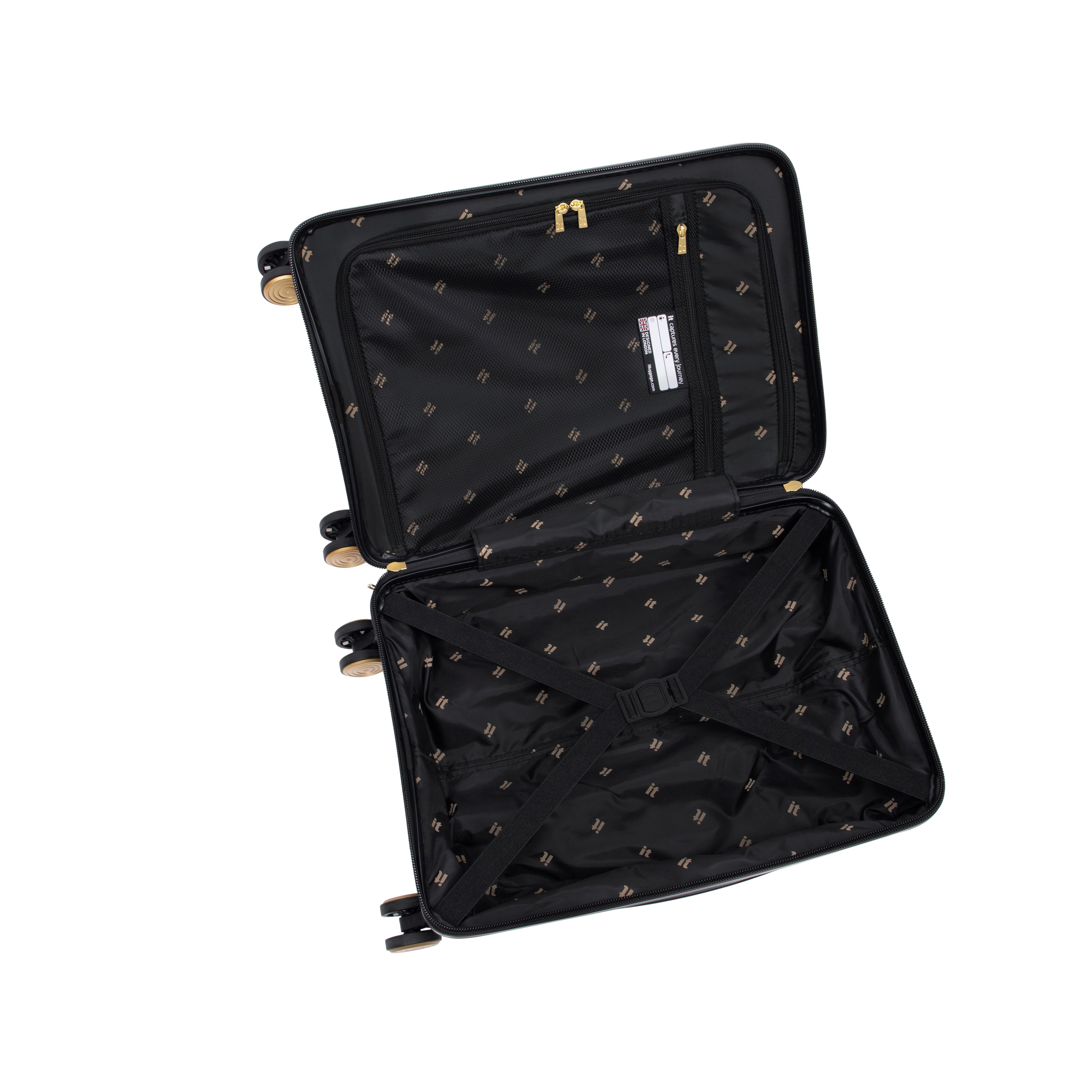 it Luggage | Spontaneous - Cabin with Pocket in Black/Gold