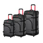 BRITBAG Persevering - 2-Wheel Duffle Bag 3pc Set (Charcoal)