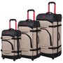 BRITBAG Persevering - 2-Wheel Duffle Bag 3pc Set (Cobblestone / Black)