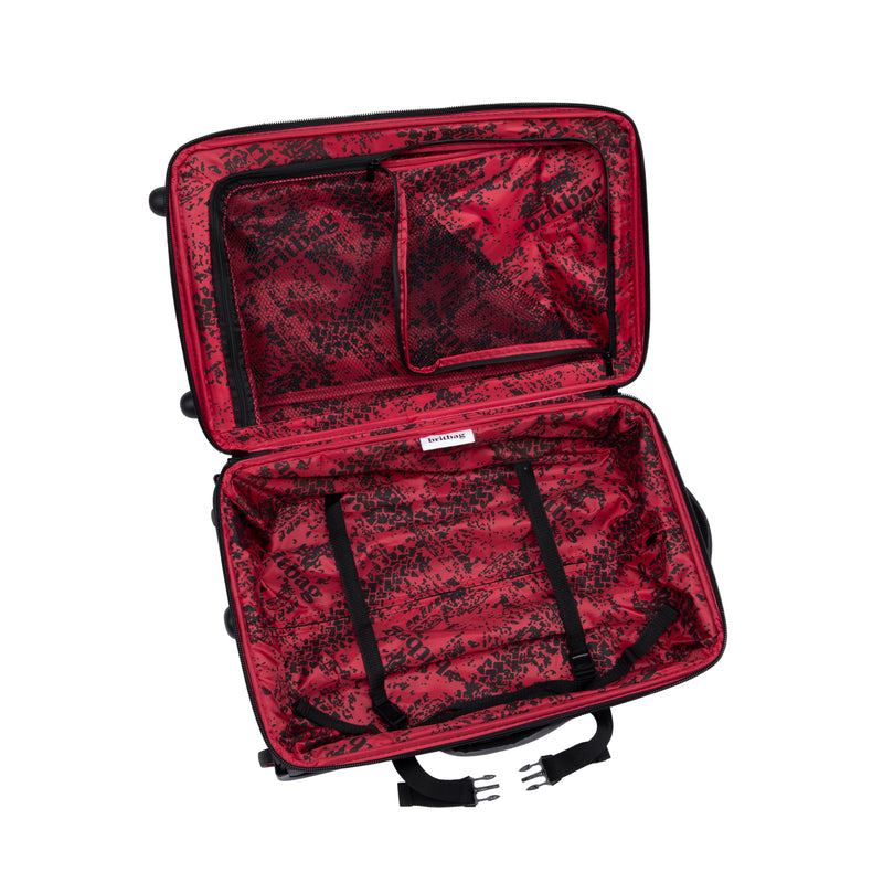 BRITBAG Persevering - 2-Wheel Duffle Bag 3pc Set (Charcoal)