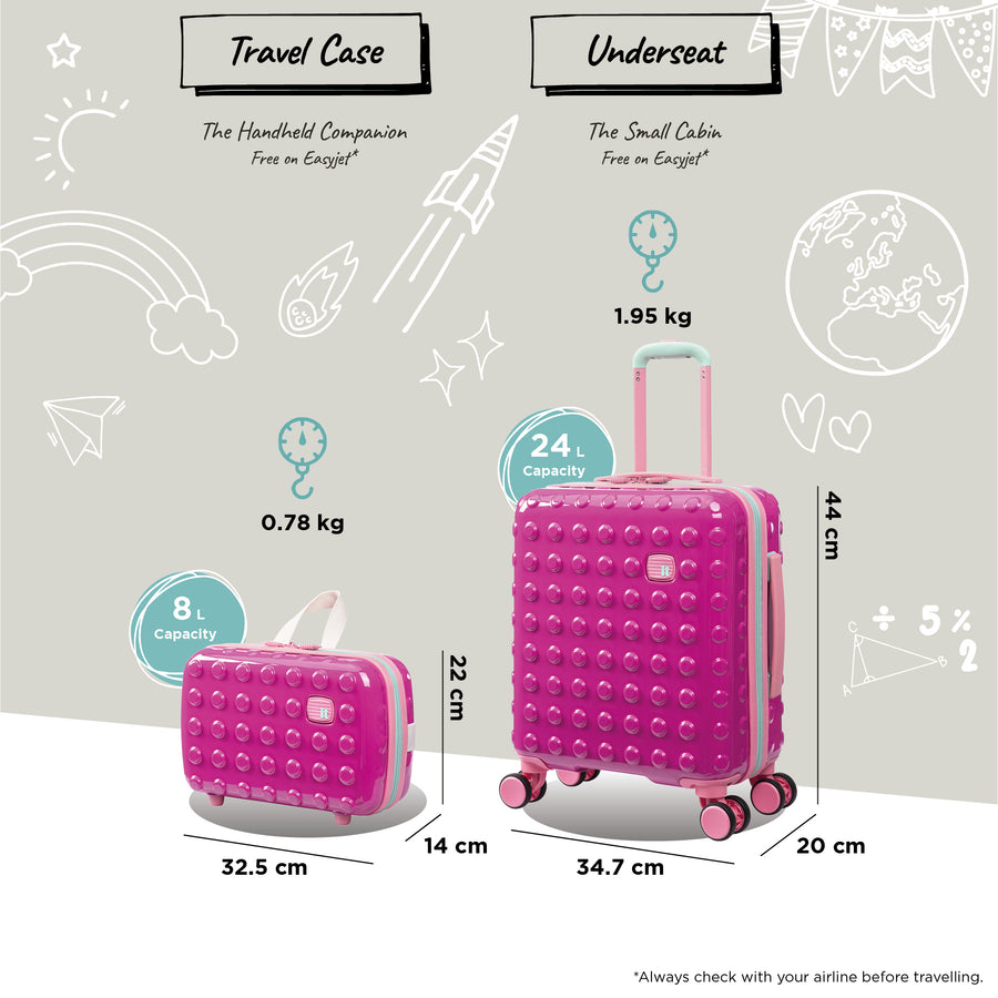 it Luggage | Bobble Bloc - Kids Handheld Travel Case in Raspberry Rose