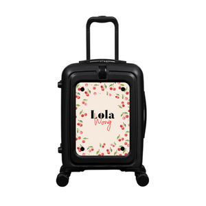 Modify - Suitcase with Personalised Panel (Cherries - Double Name)