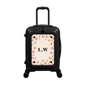 Modify - Suitcase with Personalised Panel (Cherries - Initials)