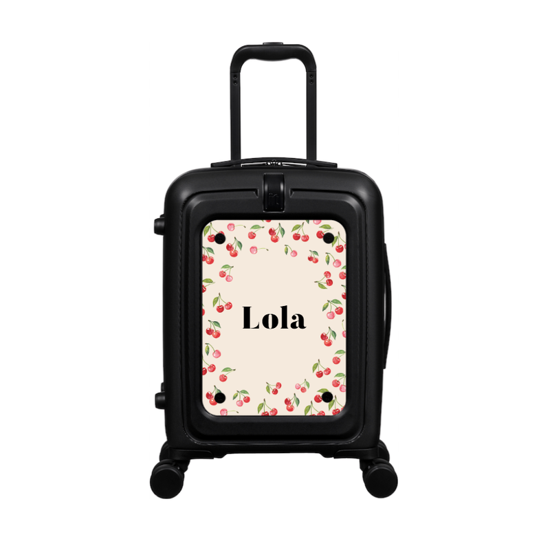 Modify - Suitcase with Personalised Panel (Cherries - Name)