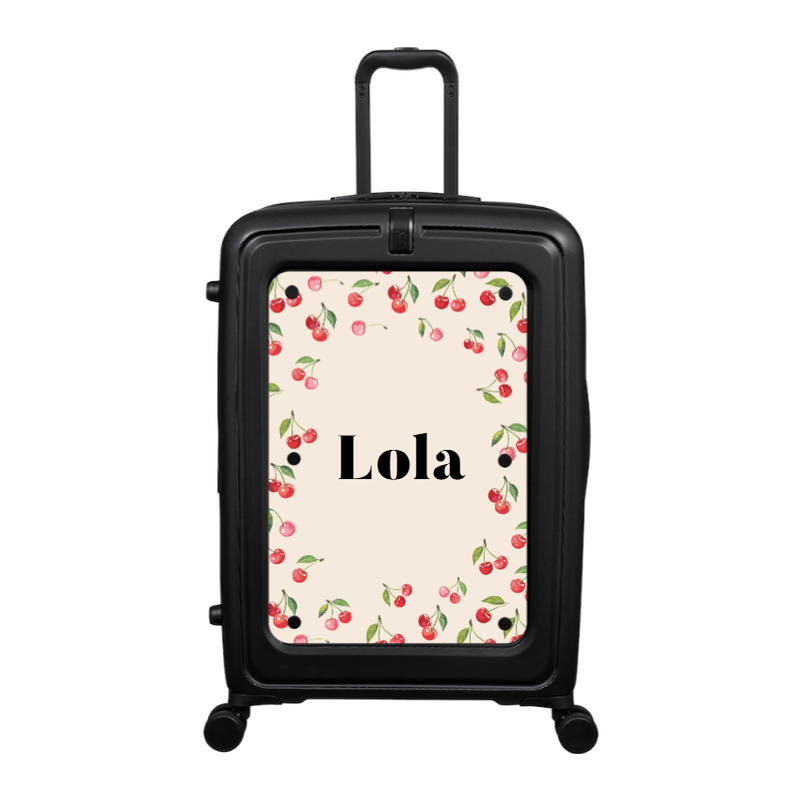 Modify - Suitcase with Personalised Panel (Cherries - Name)
