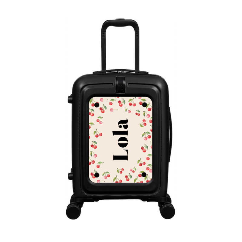 Modify - Suitcase with Personalised Panel (Cherries - Side Name)