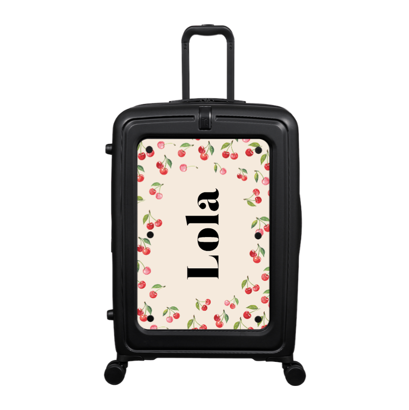 Modify - Suitcase with Personalised Panel (Cherries - Side Name)