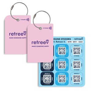 Retreev SMART Luggage Tag - Combo Pack (Pink)