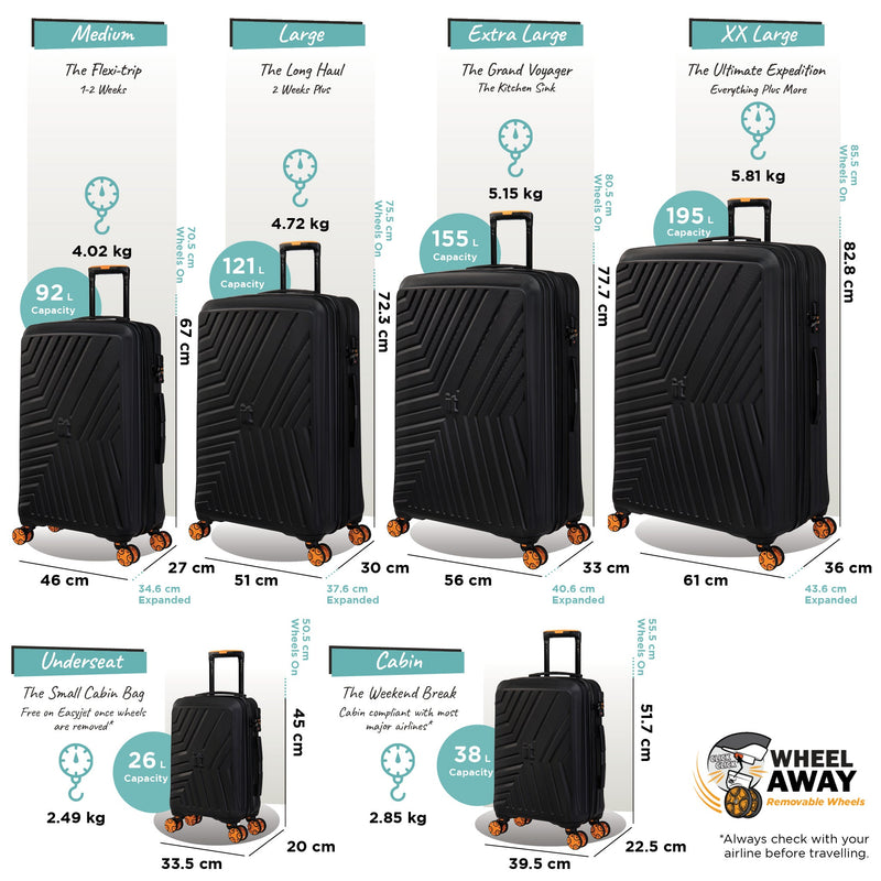 Convertible - 6pc Set (Black)