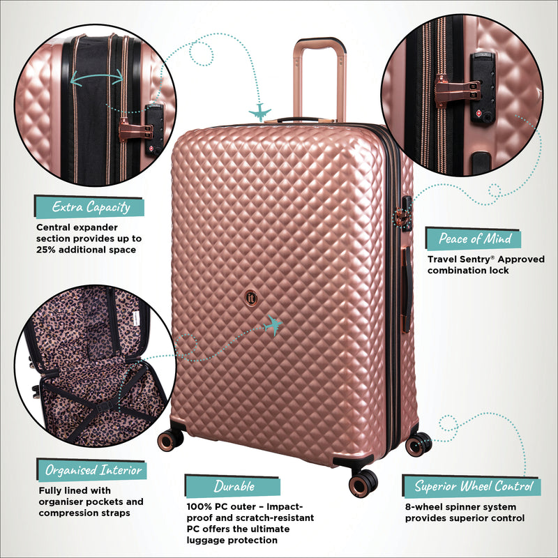 Glitzy - Extra Large (Metallic Rose Gold)