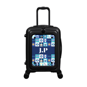 Modify - Suitcase with Personalised Panel (Greek Tiles - Initials)