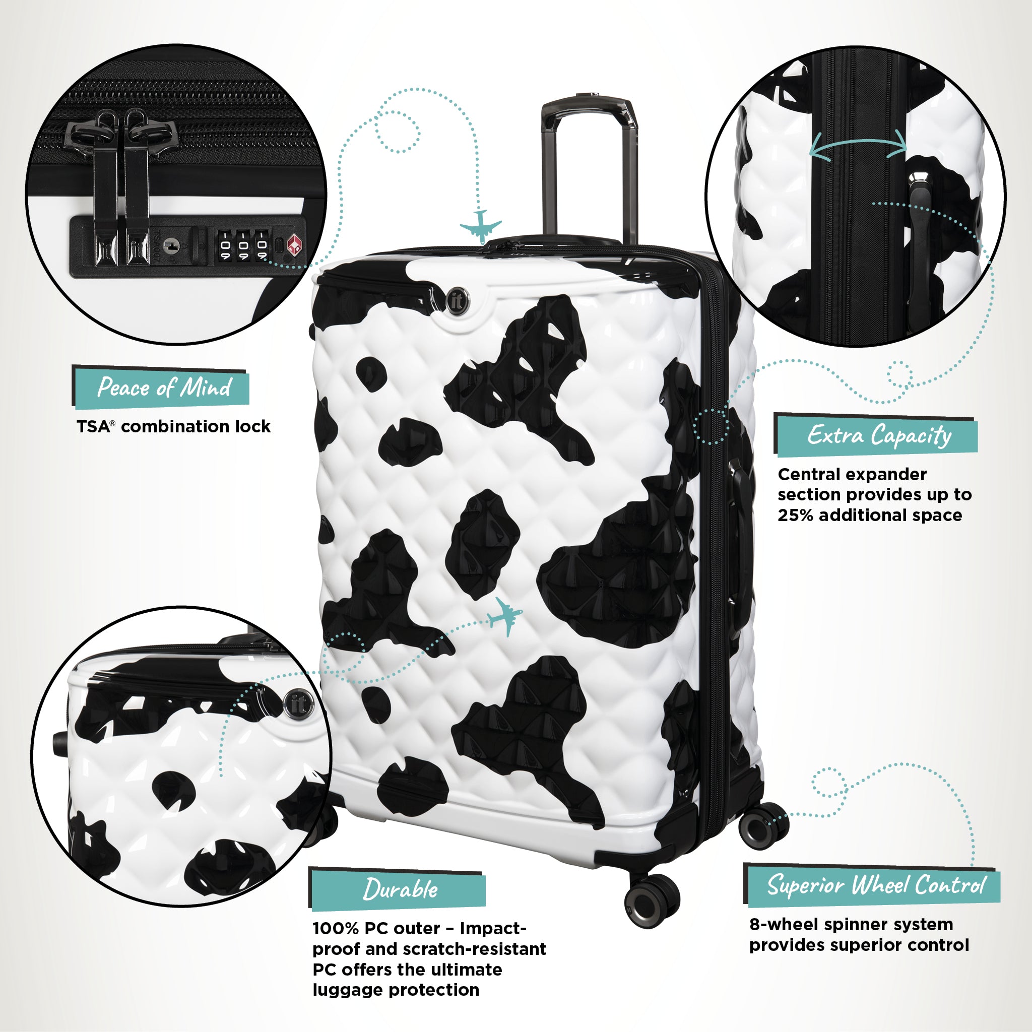it Luggage  Indulging - Vanity Case in Moo Cow Print