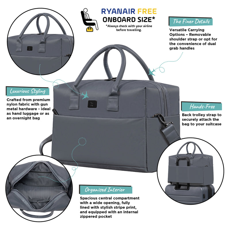 Outpaced - Small Holdall (Asphalt)