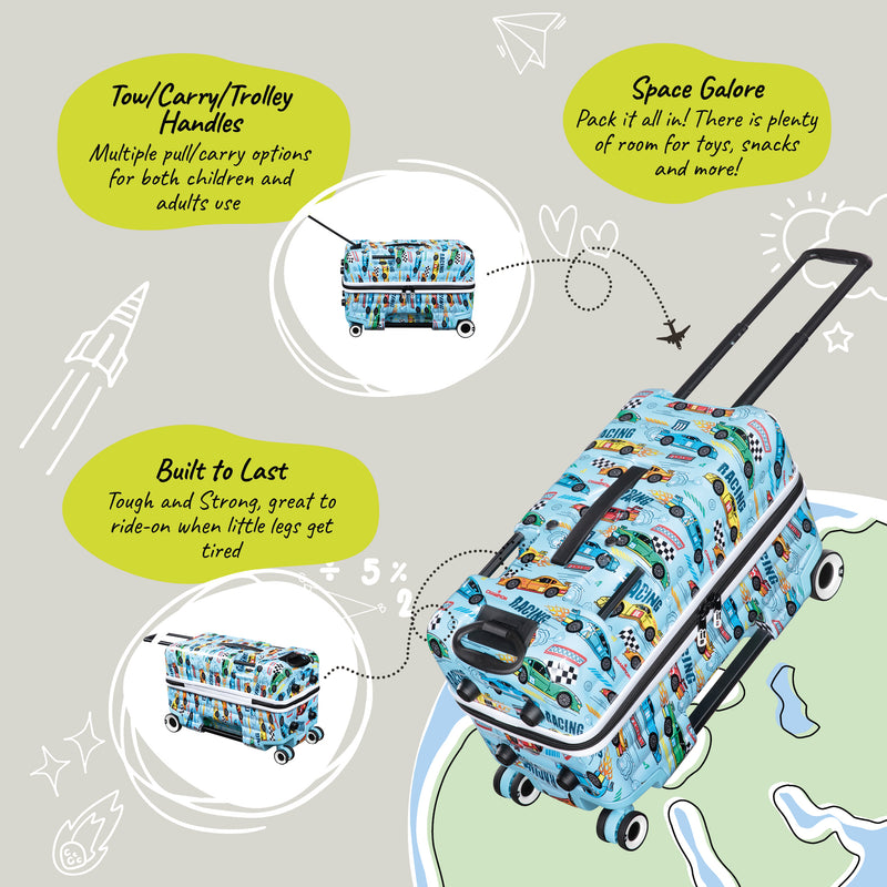 Trunkryder - Kids Ride-On Suitcase (Race Car)