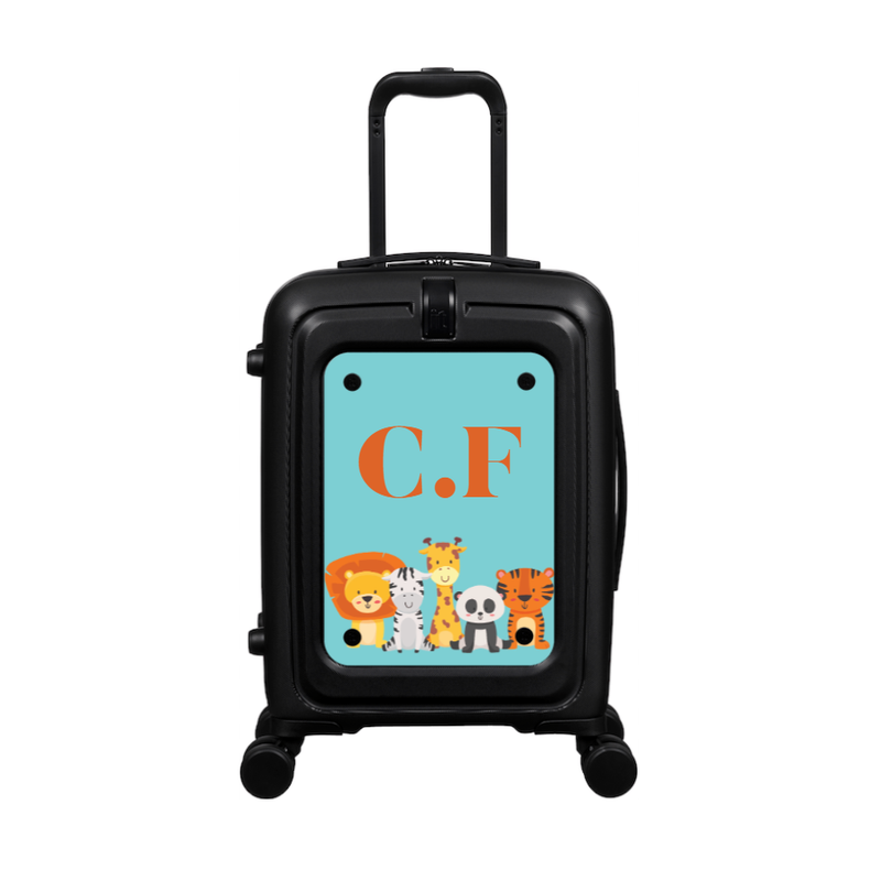 Modify - Suitcase with Personalised Panel (Kids Zoo Animals - Initials)