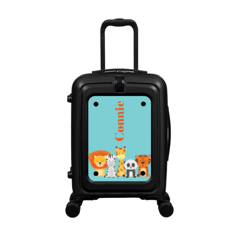 Modify - Suitcase with Personalised Panel (Kids Zoo Animals - Side Name)