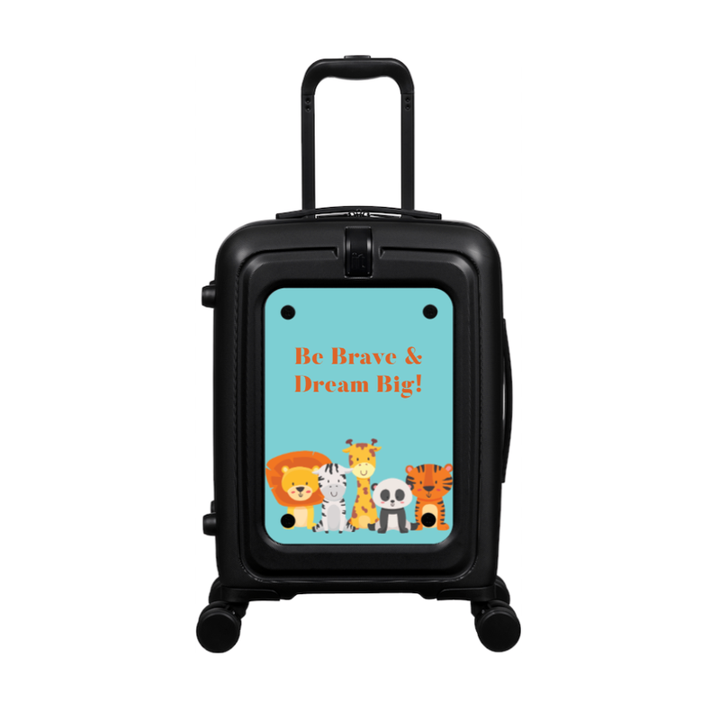 Modify - Suitcase with Personalised Panel (Kids Zoo Animals - Quote)