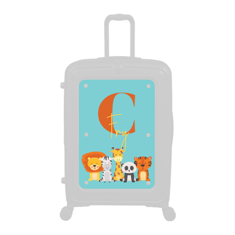 Modify - Personalised Panel (Kids Zoo Animals - Letter & Name)