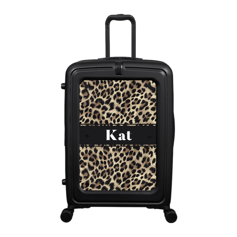 Modify - Suitcase with Personalised Panel (Leopard Strip - Name)