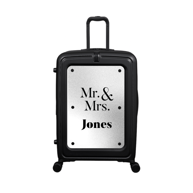 Modify - Suitcase with Personalised Panel (Mr & Mrs - Name)