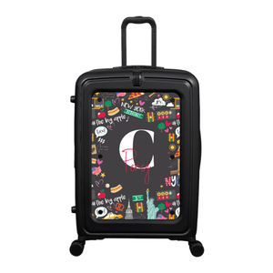 Modify - Suitcase with Personalised Panel (New York Border - Letter & Name)