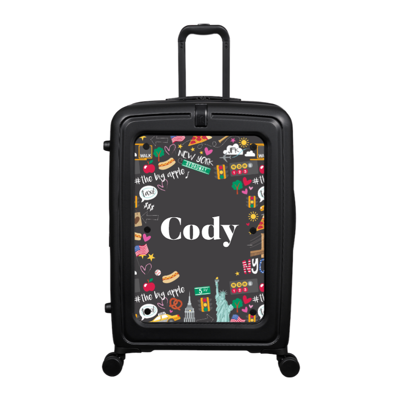 Modify - Suitcase with Personalised Panel (New York Border - Name)
