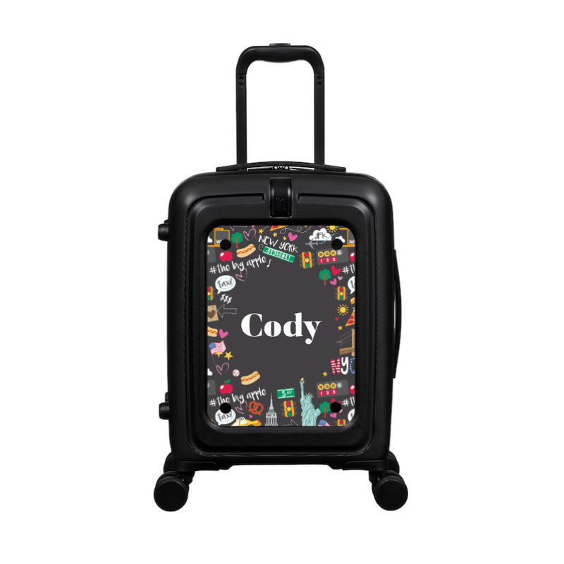 Modify - Suitcase with Personalised Panel (New York Border - Name)