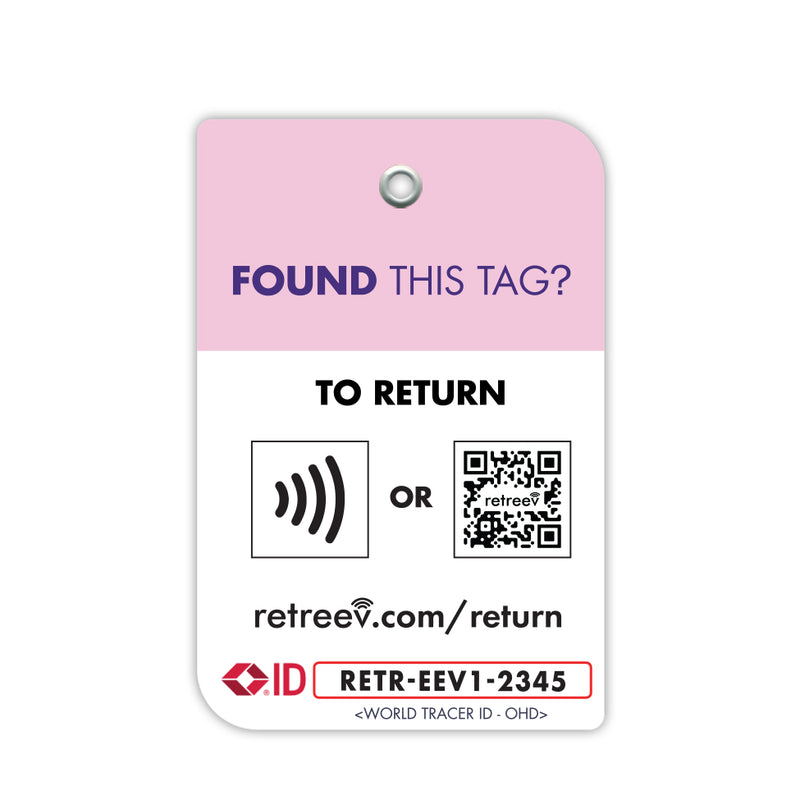 Retreev SMART Luggage Tag - Combo Pack (Pink)