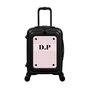 Modify - Suitcase with Personalised Panel (Pink Polka Dot - Initials)