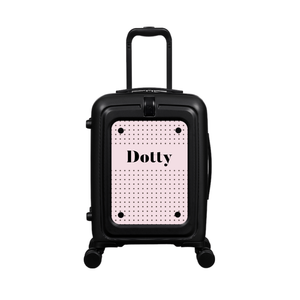 Modify - Suitcase with Personalised Panel (Pink Polka Dot - Name)