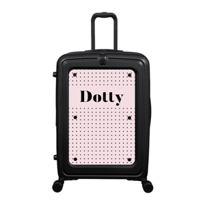 Modify - Suitcase with Personalised Panel (Pink Polka Dot - Name)