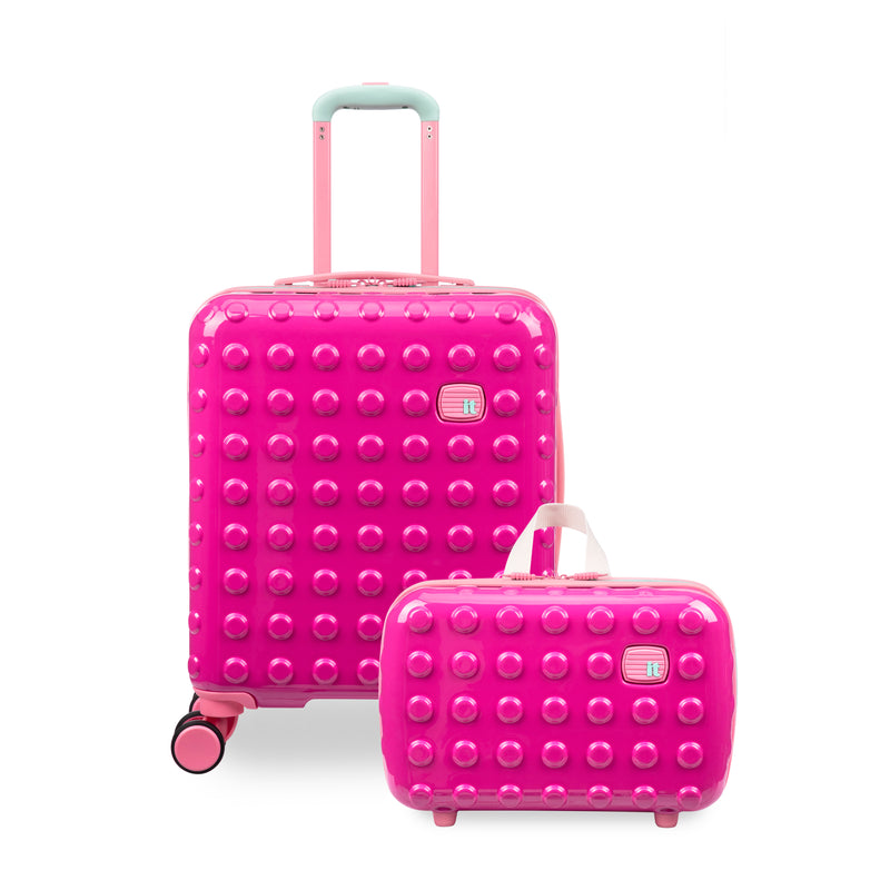 Bobble Set it Luggage | Bobble Bloc - Kids 2pc Set in Raspberry Rose