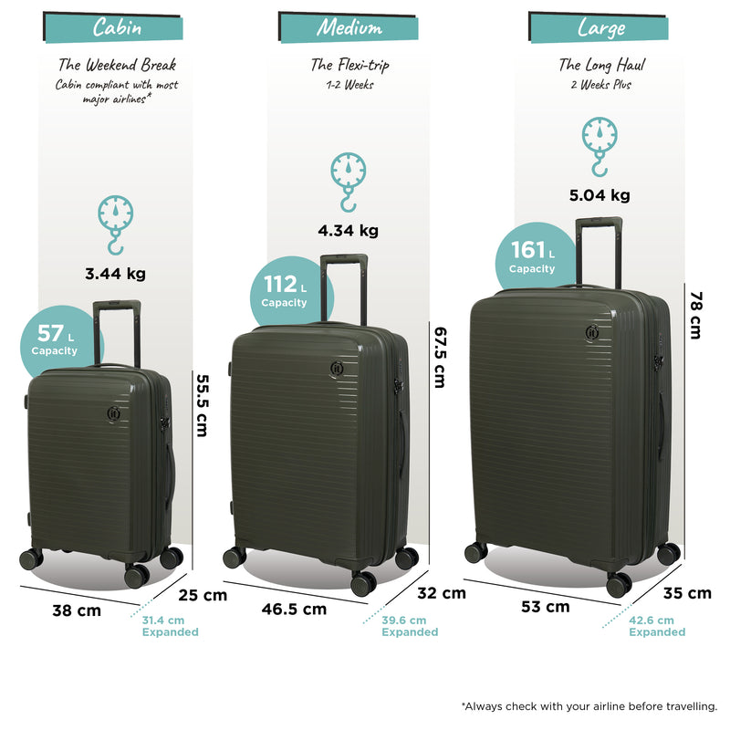 it Luggage | Spontaneous - 3pc Set in Olive Night