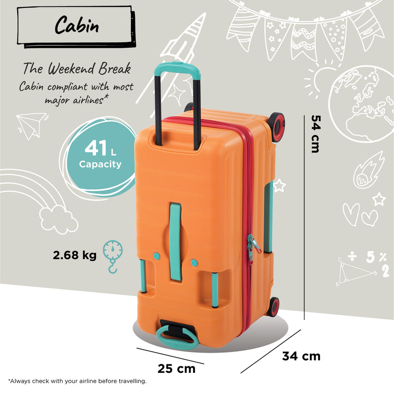 Trunkryder - Kids Ride-On Suitcase (Blazing Orange)