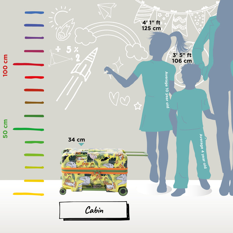 Trunkryder - Kids Ride-On Suitcase (Jungle Animals)